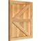 Ekena Millwork Framed Board-n-Batten Shutters w/Z-Bar, Rough Sawn Western Red Cedar, 21 1/2W x 25H, PR RBF06Z21X025RWR - alternate 4